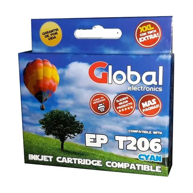 Cartucho Global Epson 206 cyan