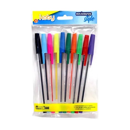 [17804] BOLIGRAFOS COLORES KOBY