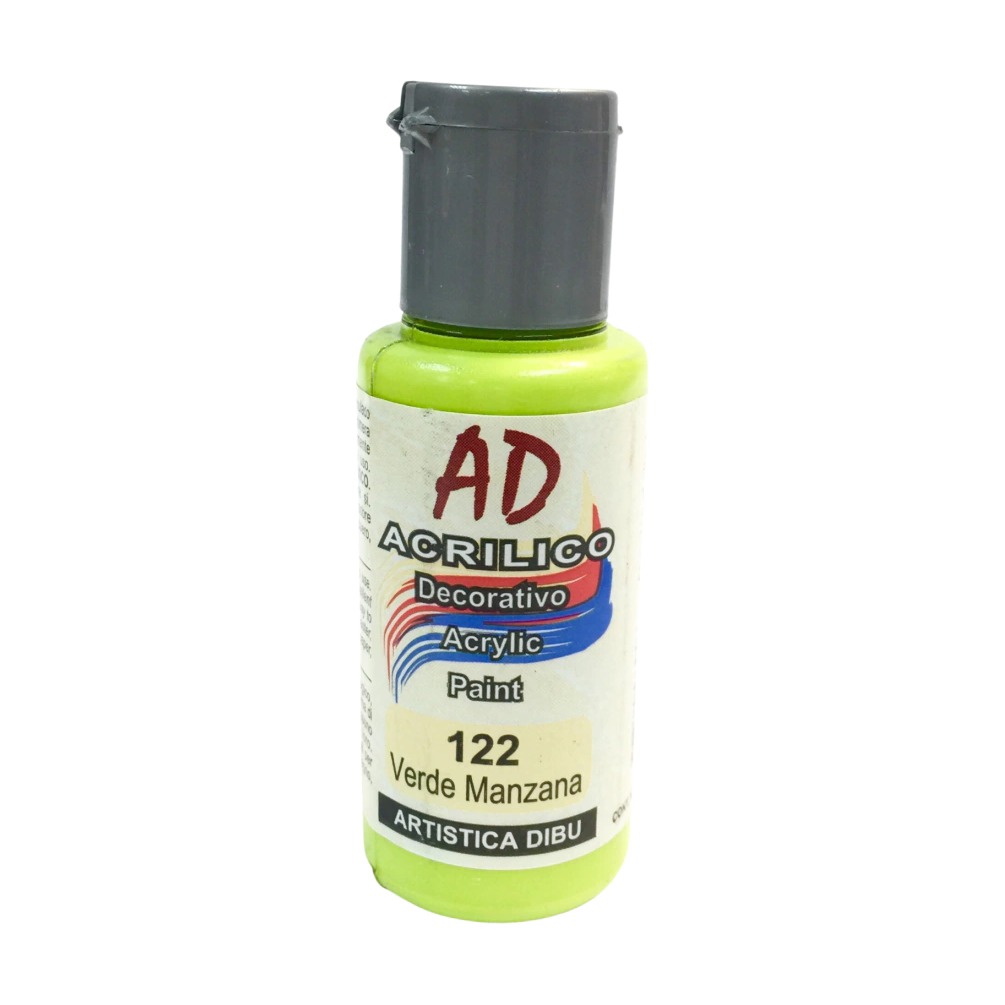 [12620, 7798128947040] ACRILICO DECORAT AD  60ML 122 VERDE MANZAN