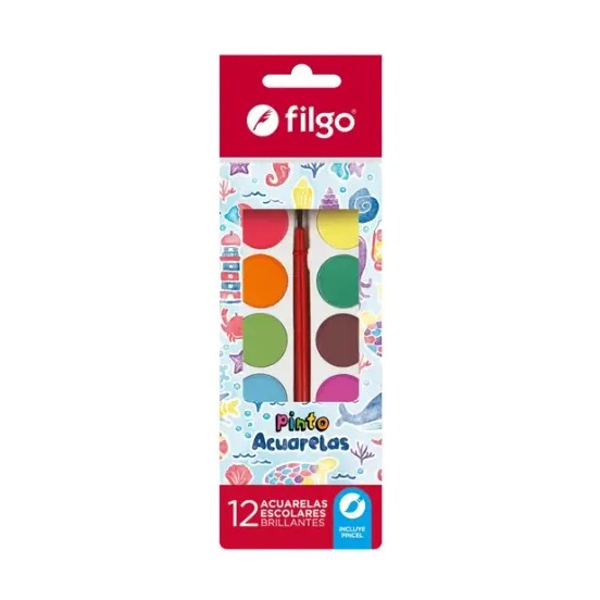 [49302] ACUARELA X12 FILGO ESTUCHE PLASTICO