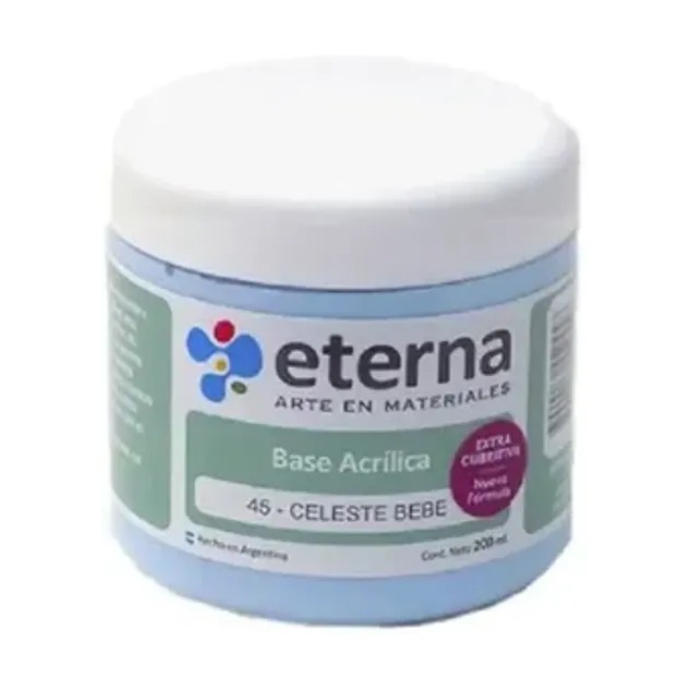 [8404] BASE ACRILICA ETERNA 200ML 45 CELESTE BEBE