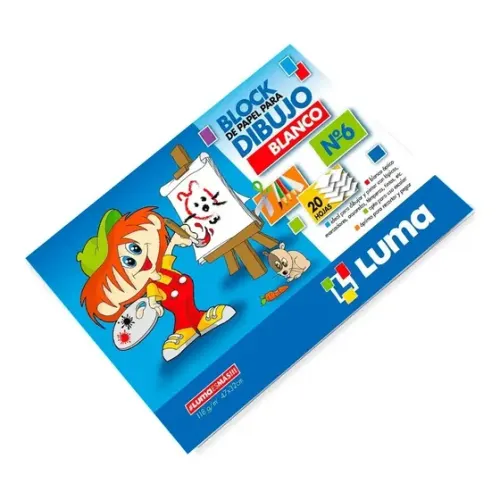 BLOCK DIBUJO BLANCO Nº6 LUMA  X20 H.