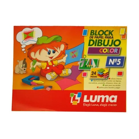 BLOCK DIBUJO COLOR Nº5 LUMA  X24 H.