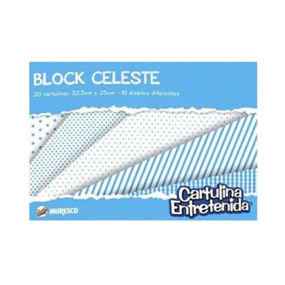 BLOCK ENTRETENIDA MURESCO X 20HJ CELESTE/BLAN