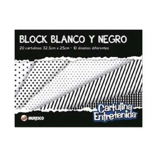 BLOCK ENTRETENIDA MURESCO X 20HJ NEGRO/BLANCO