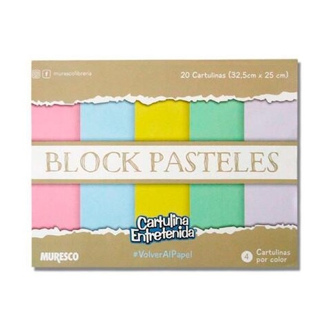 BLOCK ENTRETENIDA MURESCO X 20HJ PASTELES