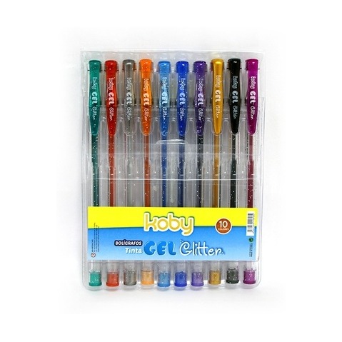 [34005] BOLIGRAFO GEL KOBY GLIT X10 SURTIDO