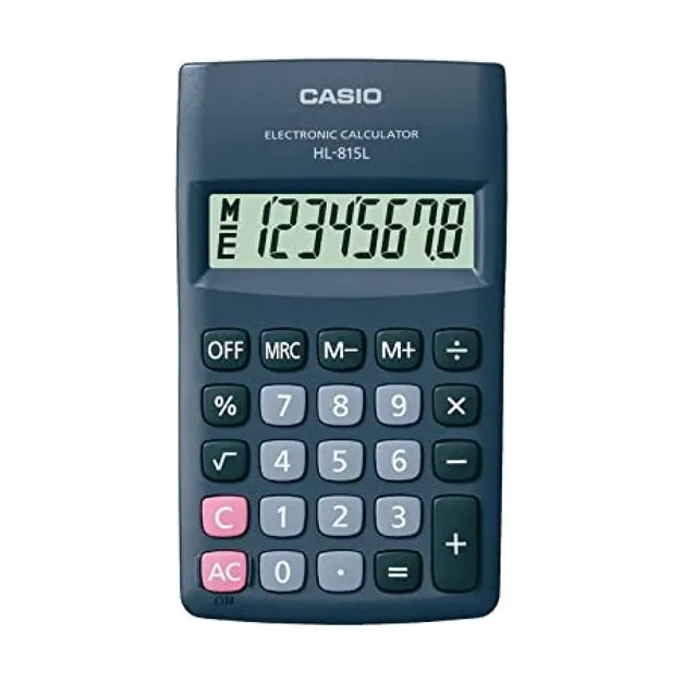 CALCULADORA CASIO HL-815LBK NEGRO 8 DIGITOS