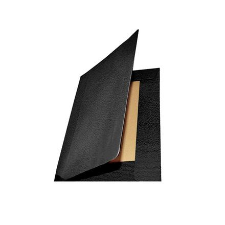 [18119] CARPETA C/ELASTICO OF IGLU NEGRO PLATIL
