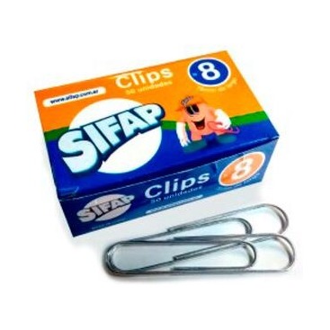 CLIP DE PAPEL Nº 8 78MM KOBY/SIFAP