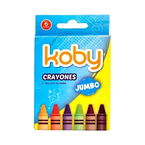 [34531] CRAYONES X  6 KOBY JUMBO