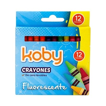 CRAYONES X 12 KOBY FLUO
