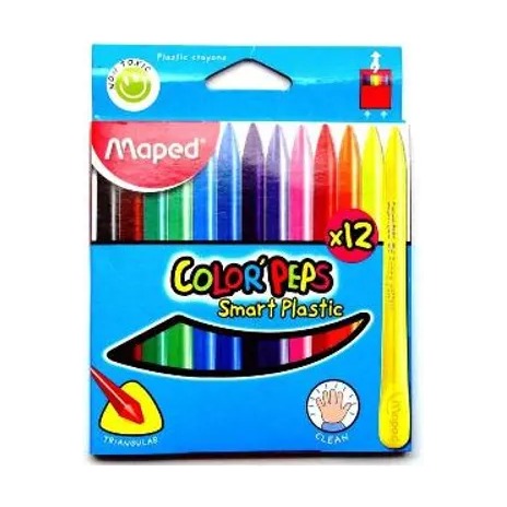 [3178] CRAYONES X 12 MAPED PLASTIC 862011