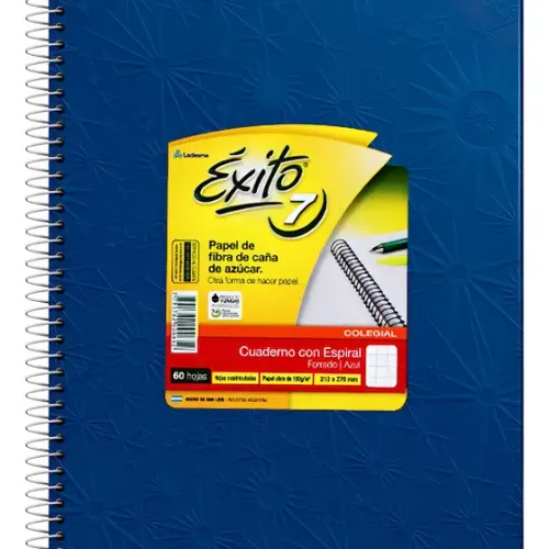 CUADER.C/E 21X27  60HJ EXITO COLEG. FORR AZUL