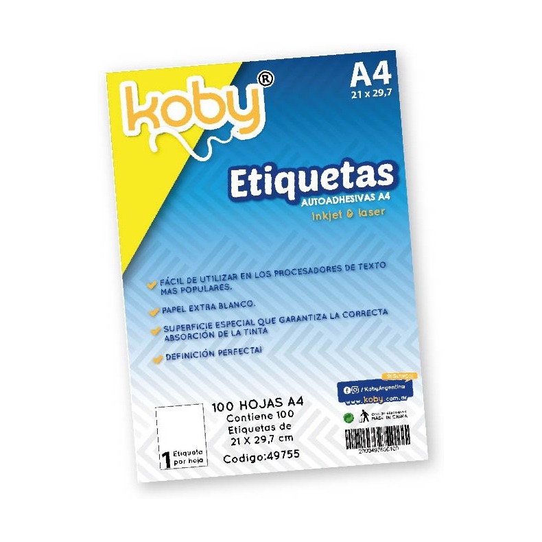 ETIQ.A4 HUSARES/KOBY H34101
