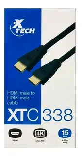 [XTC-338] Xtech cable HDMI 4.57mts 30AWG 4K 1080p  X TECH
