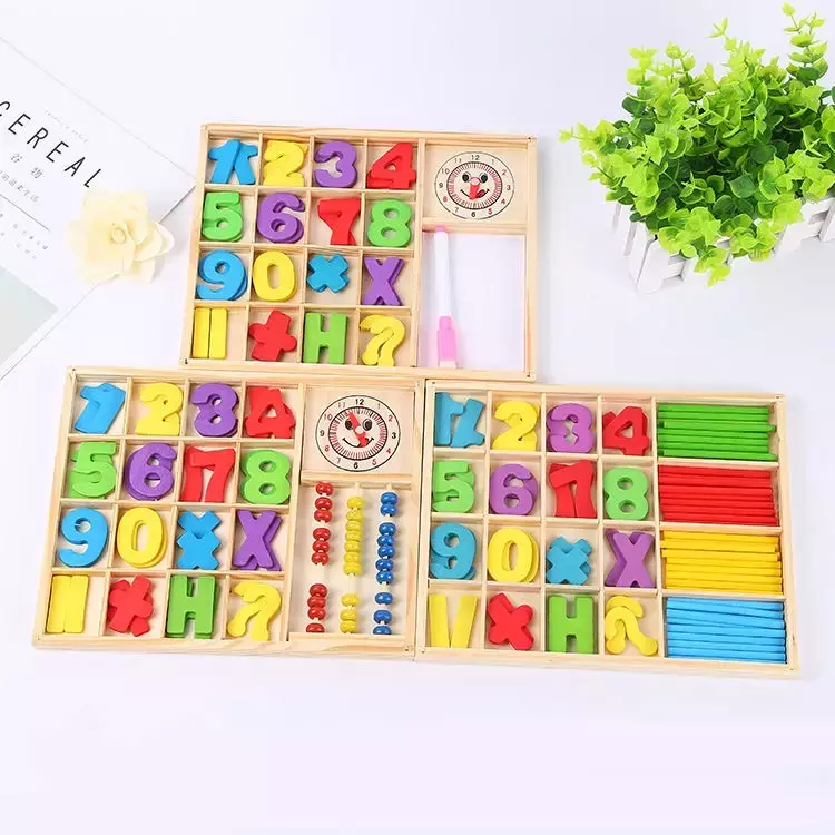 [MT06033] BOX DIDÁCTICO DE MADERA NÚMEROS - OPERACIONES - MATEMÁTICAS KIKIKEN