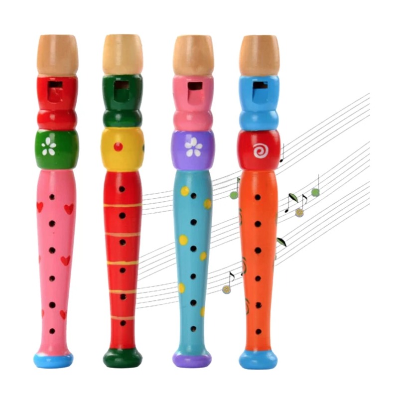 [MT08822] FLAUTA DE MADERA INFANTIL- INSTRUMENTO MUSICAL DIDÁCTICO 20CM KIKIKEN