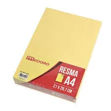 RESMA 22X34 75 GR MEDORO COLOR AMARILLO