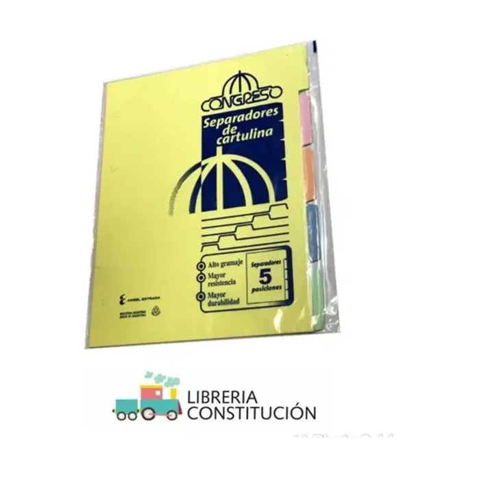 [19593] SEPARADOR A4 X 1 JGO X5POS. MANILA/VS COLOR CONGRESO