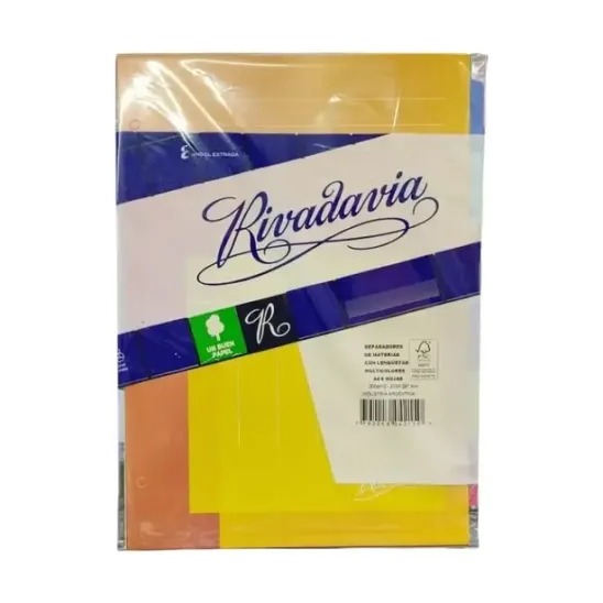 [19462] SEPARADOR MATERIA Nº3X6 RIVADAVIA C/SOLAPA