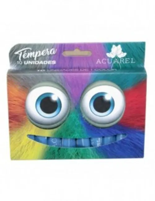 TEMPERA ACUAREL X10 POMOS BLANCO