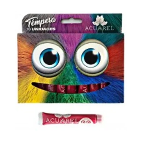 [45871] TEMPERA ACUAREL X10 POMOS MAGENTA
