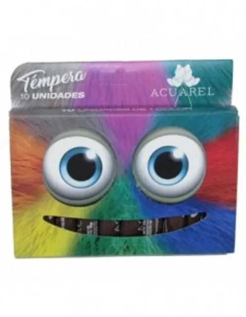 [45872,  0754697527585] TEMPERA ACUAREL X10 POMOS MARRON