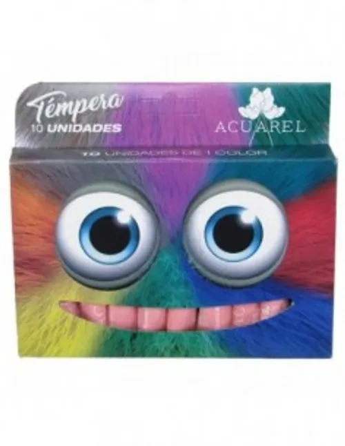 [45873] TEMPERA ACUAREL X10 POMOS NARANJA