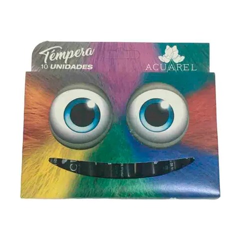 [45874] TEMPERA ACUAREL X10 POMOS NEGRO