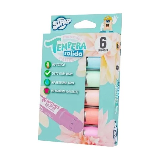 [39024] TEMPERA SOLIDA SIFAP  PASTEL X6