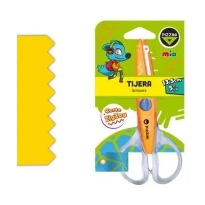 [19037] TIJERA ESCOLAR  ZIGZAG PIZZINI 13.5CM PS80ZZC
