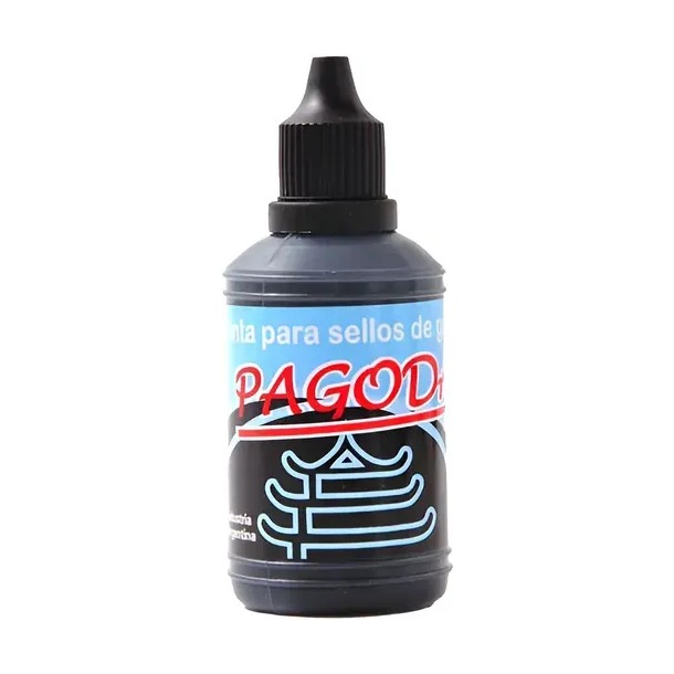 TINTA SELLO GOMA  30CC PAGODA NEGRO