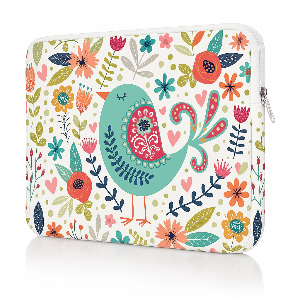 [324] FUNDA PORTA Notebook  13.3”  Neoprene | Estampado 38 Bird (Macbook)