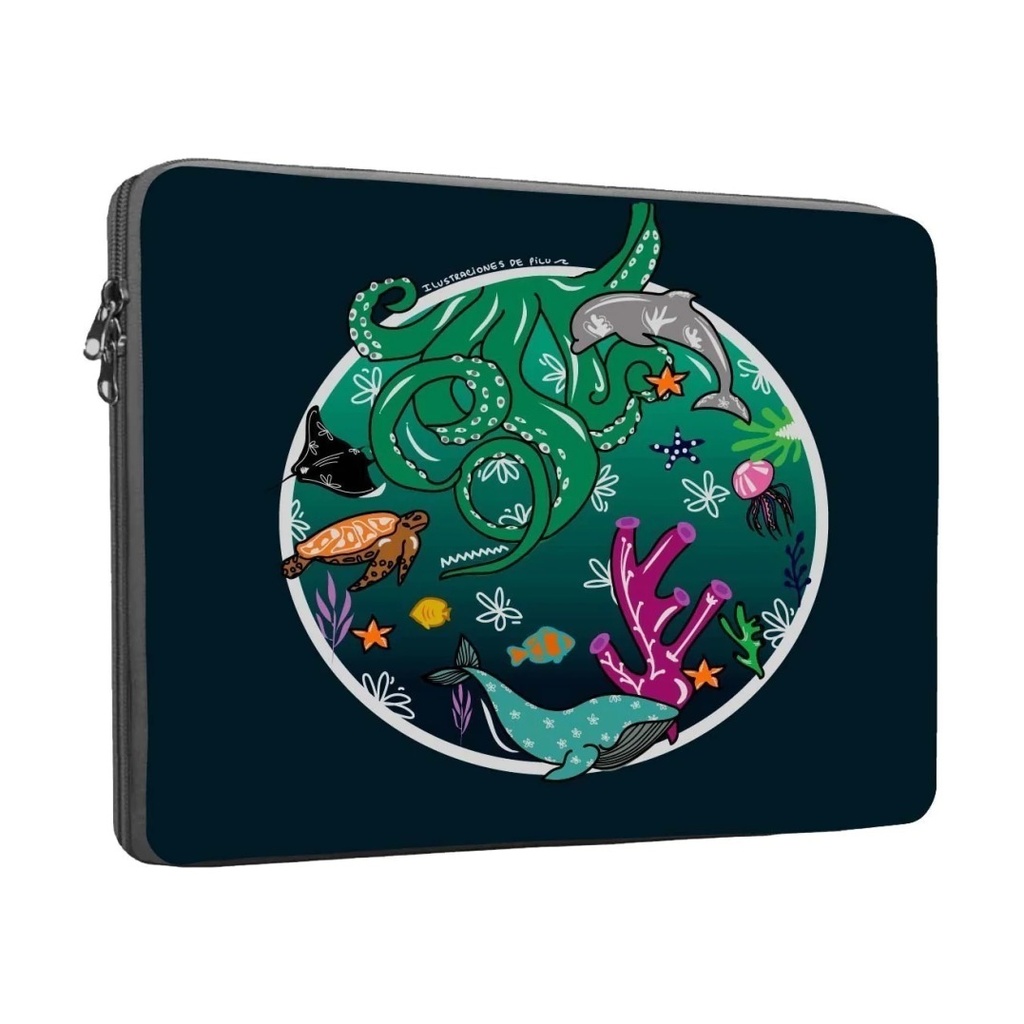 [271] FUNDA PORTA Notebook  15.6” Neoprene | Estampado 36 Ocean Day