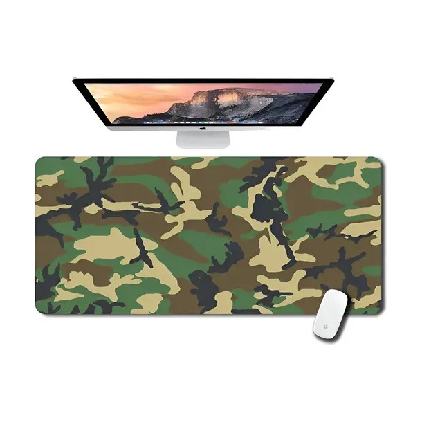 Desk Pad Liso 84 x 38 cm | CAMUFLADO VERDE