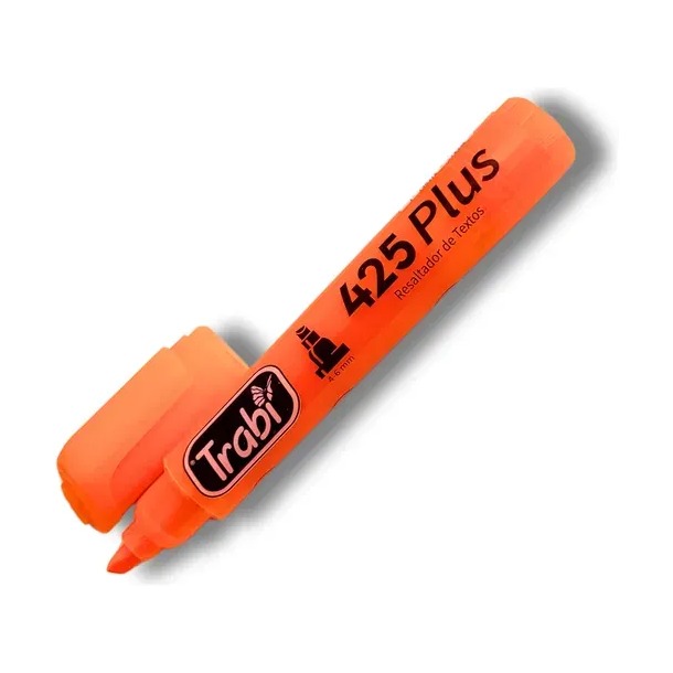 [TR7428] RESALTADOR FLUO 425 X12 NARANJA TRABI