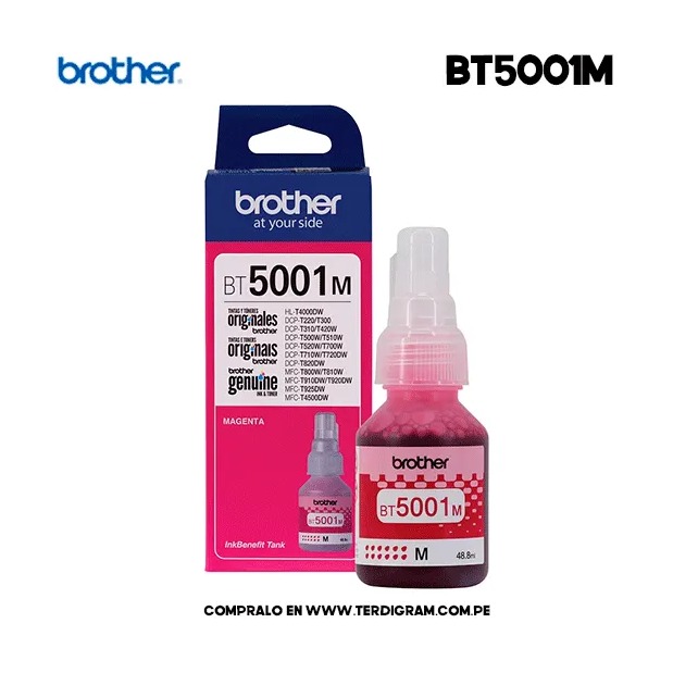Botella tinta Brother BT5001  MAGENTA
