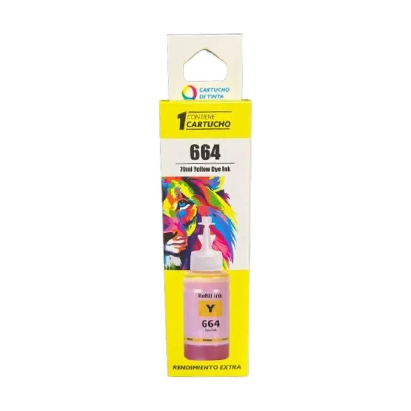 [TA-EPT664Y] BOTELLA TINTA PICO COMPATIBLE CON EPSON 664 T664420 AMARILLO