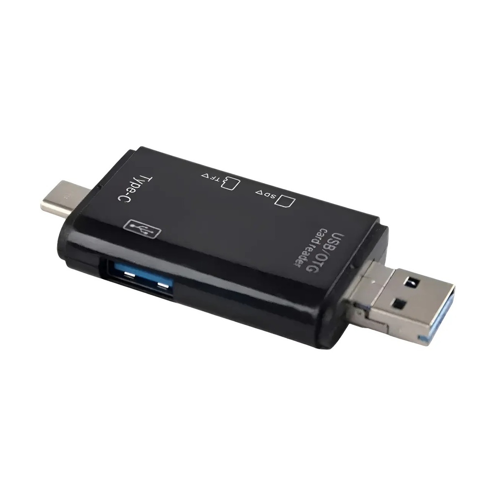 Adaptador Lector Memoria Sd Micro Sd Tf Pendrive Usb Tipo C