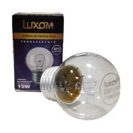 LAMPARA DECORATIVA GOTA TRANSPARENTE 15W LUTOM