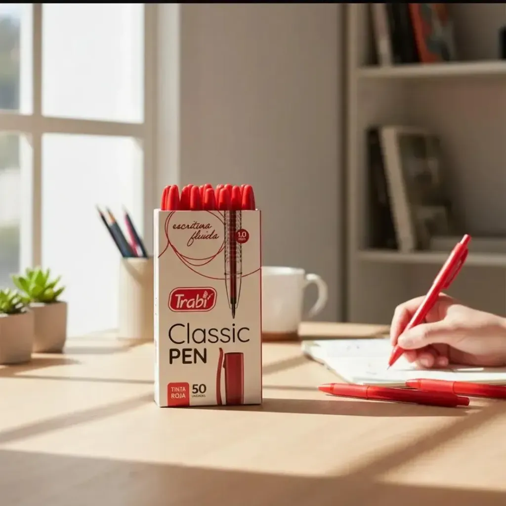 BOLIGRAFO CLASSIC PEN X50 ROJO TRABI