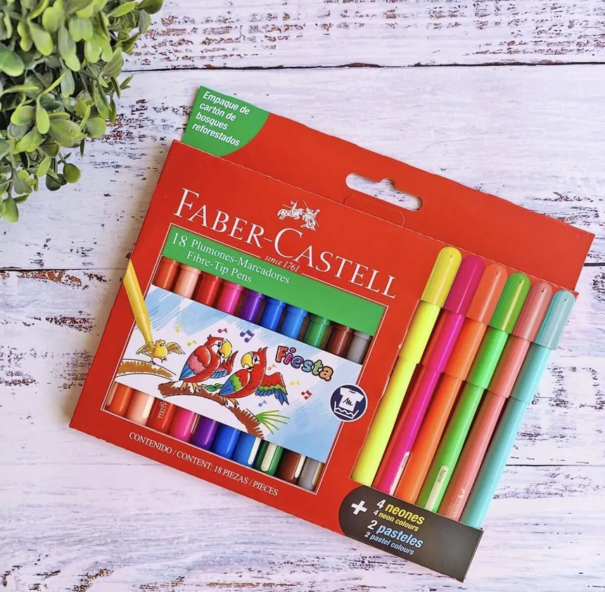MARCADOR FABER FIBRE-TIP PENS X15