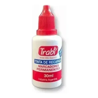 TINTA TRABI MARCADOR 30ML PERMANENTE ROJO