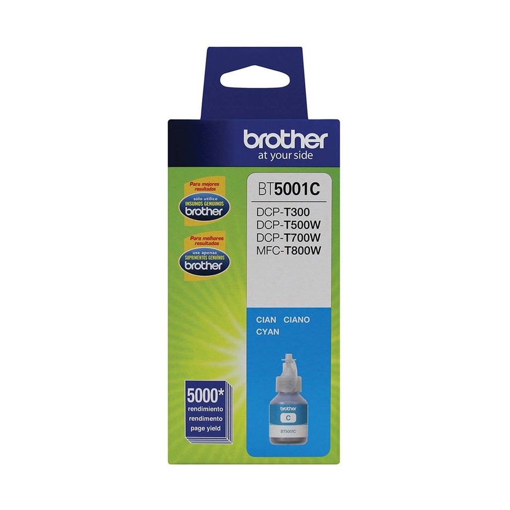 Botella tinta Brother BT5001 CYAN