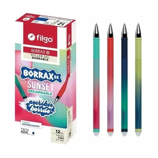 [45979] BOLIGRAFO FILGO ROLLER GEL BORRABLE SUNSET AZUL